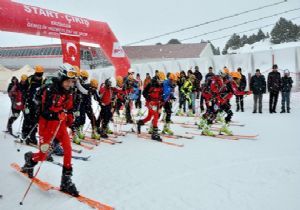 35 sporcu dağ kayağında yarıştı