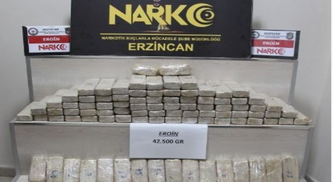 42,5 kilogram eroin ele geçirildi