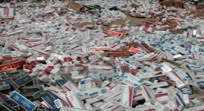53 bin paket kaçak sigara ele geçirildi