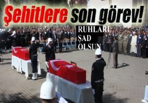 Şehitler dualarla uğurlandı