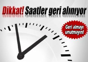 Pazar günü saatler geri alınacak