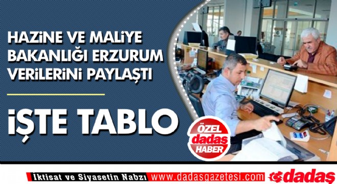 Bakanlık Erzurum Verilerini Paylaştı