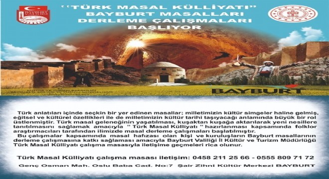 Bayburt kayıp masallarını arıyor