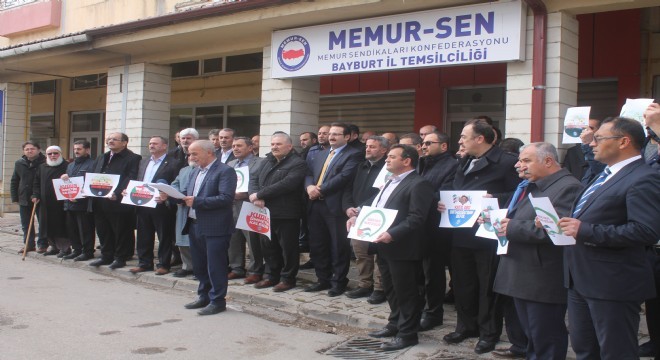 Bayburt ta ABD ve İsrail e sert tepki