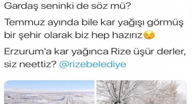 Belediyelerin gülümseten kar diyaloğu