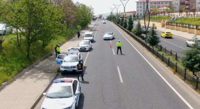 Bingöl yolunda drone destekli trafik denetimleri sürüyor