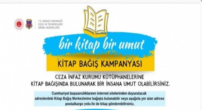 Ceza İnfaz Kurumu için kitap bağış kampanyası