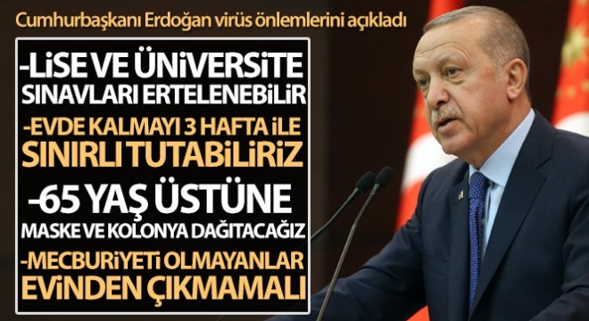 Cumhurbaşkanı Erdoğan alınan kararları paylaştı