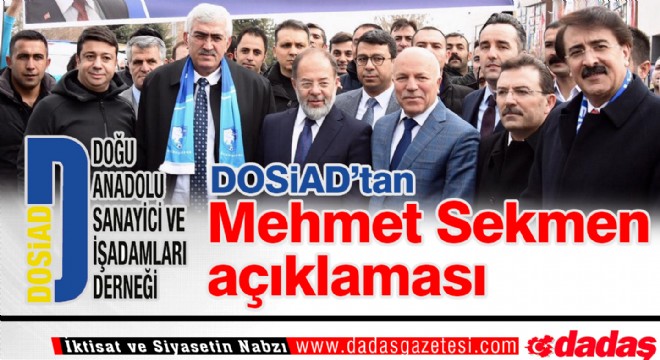 DOSİAD’tan Mehmet Sekmen açıklaması