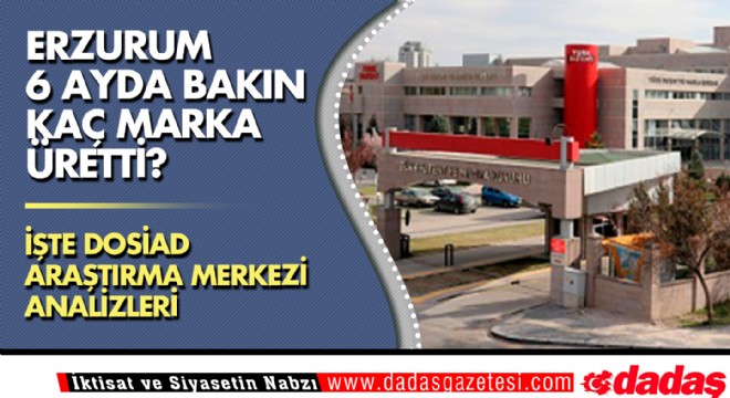 Erzurum 6 ayda bakın kaç marka üretti