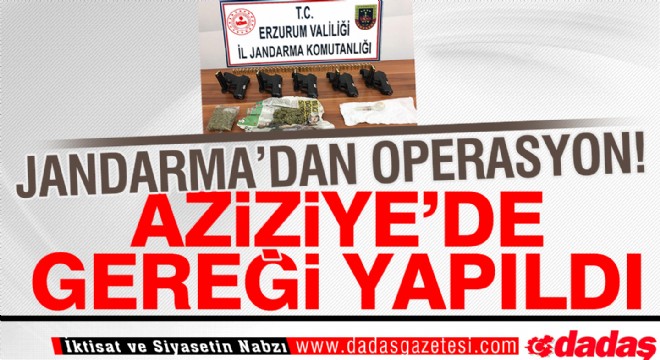 Erzurum da Jandarma dan operasyon