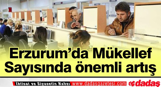 Erzurum da mükellef sayısı arttı