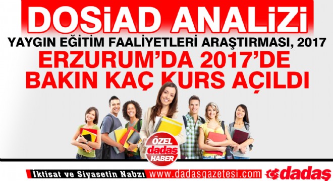 Erzurum kurs sayısında 2’inci sırada