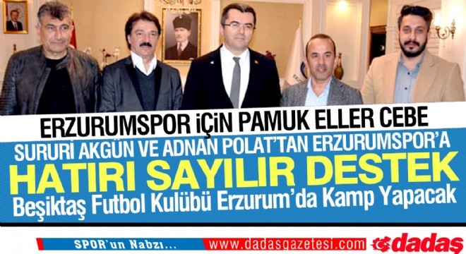 Erzurumspor a hatırı sayılır destek