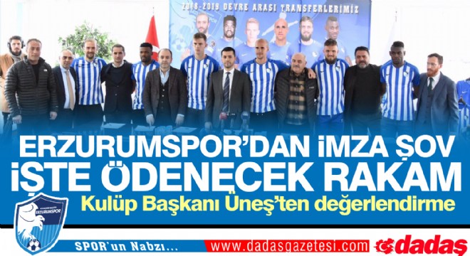 Erzurumspor dan imza şov