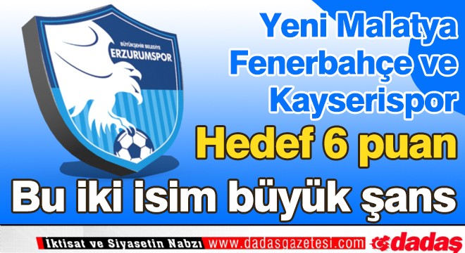 Erzurumspor için bu iki isim büyük şans