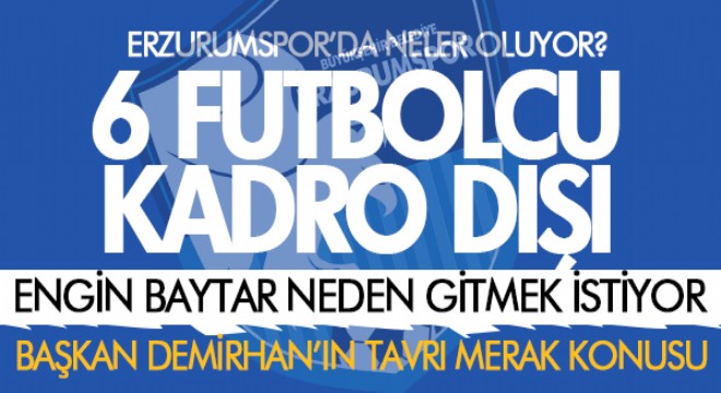 Erzurumspor’da neler oluyor?