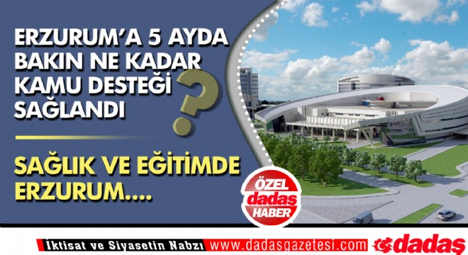 Erzurum’a 5 ayda bakın ne kadar kamu desteği sağlandı