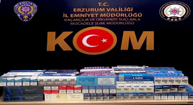 Erzurum’da kaçak sigara operasyonu