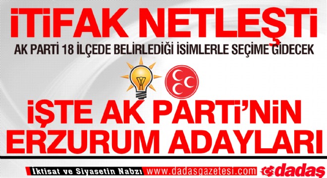 Erzurum’da İttifak Netleşti…