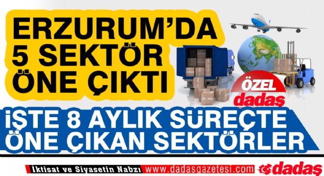 Erzurum’dan ihracatta 5 sektör öne çıktı