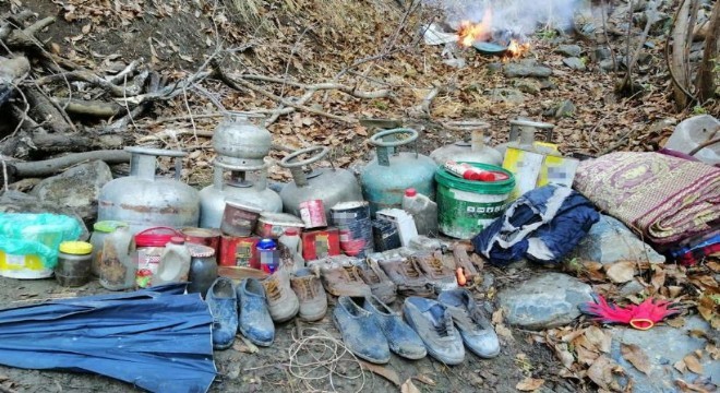 Hainlere ait yaşam malzemeleri ele geçirildi