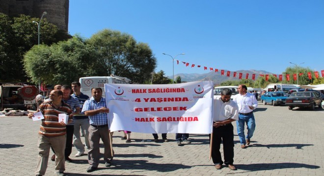 Halk Sağlığına dikkat çekmek için yürüdüler