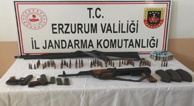 Karaçoban da kaçak silah operasyonu