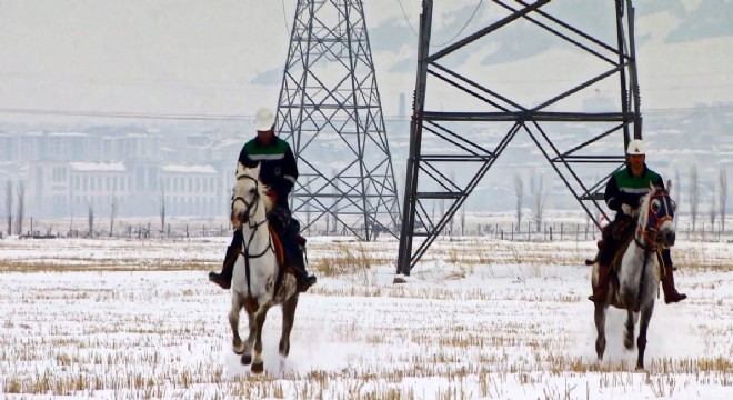 Kırsalda kaçak elektriğe karşı atlı ekip