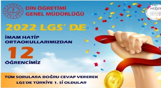 LGS de İmam Hatip Ortaokullarından büyük başarı