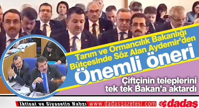 Milletvekili Aydemir den öneri