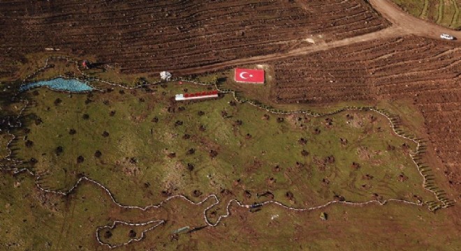 Samsun’dan Erzurum’a 19 bin 19 fidanla Türkiye haritası