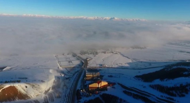 Sis Erzurum da kartpostallık görüntüler oluşturdu