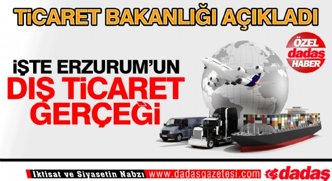 Ticaret Bakanlığı Erzurum verilerini açıkladı