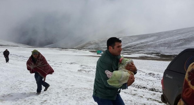 Yayla da mahsur kaldılar