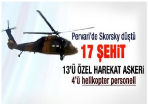 Siirt Pervari de helikopter düştü.. Vali