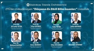 ETÜ’lü 8 akademisyen en etkili bilim insanları listesinde