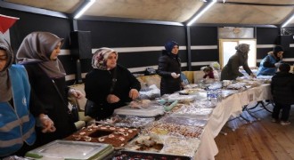 Oltu’dan Filistin için hayır çarşısı açıldı