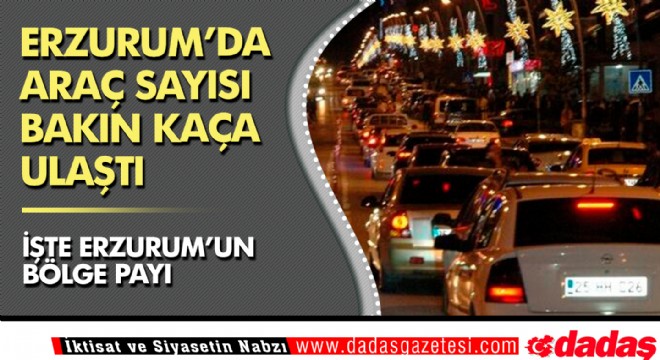 İşte Erzurum un araç sayısı