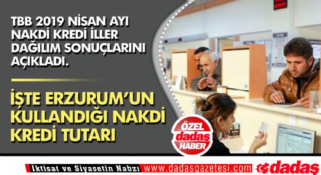 İşte Erzurum un kullandığı nakdi kredi tutarı